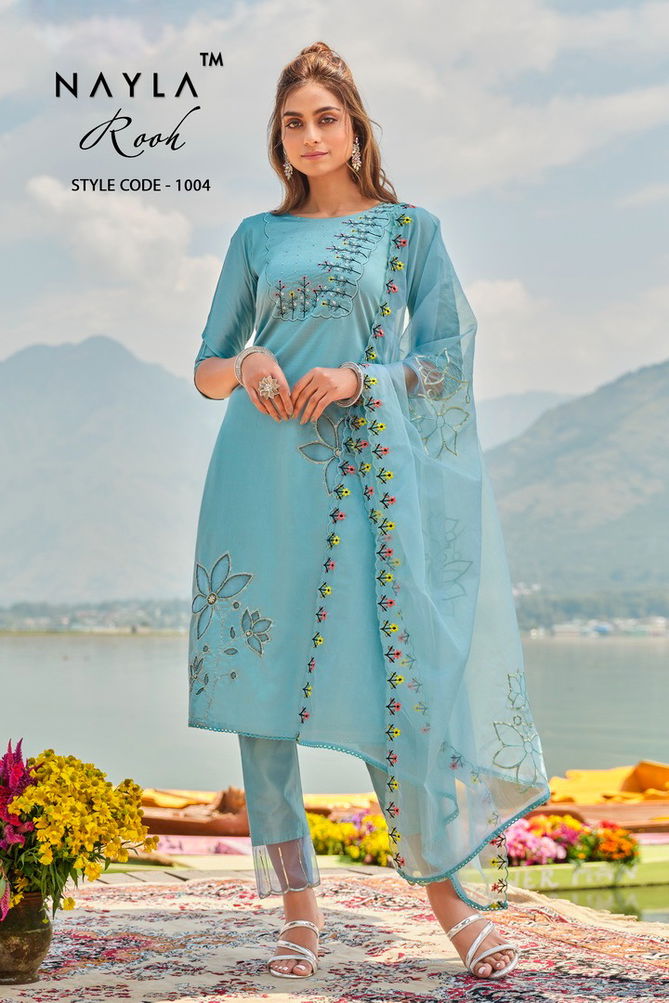 Rooh By Nayla Chanderi Work Readymade Suits Catalog